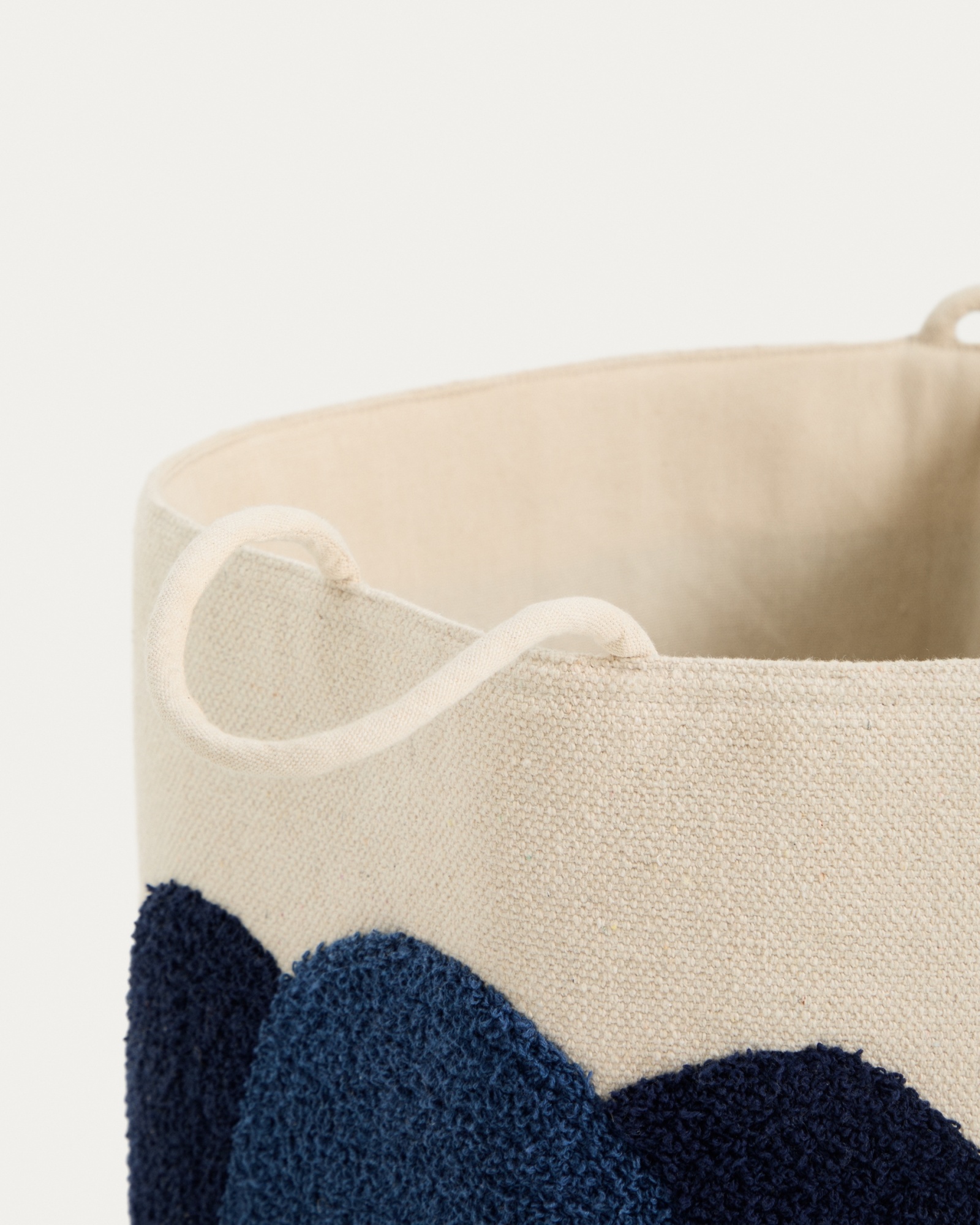 Корзина из хлопка Tandani бежевого цвета с синим слоном 50 см La Forma (ex Julia Grup)