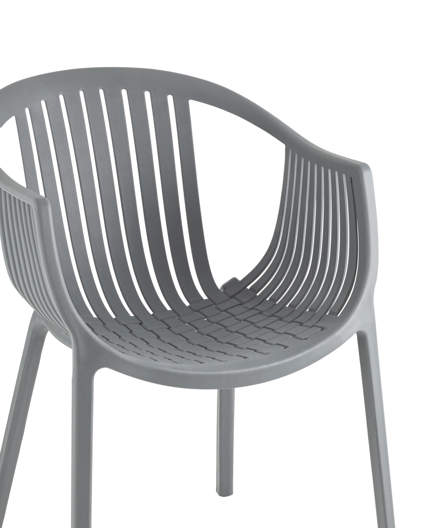 Стул с подлокотниками Kolstad пластик серый Stool Group