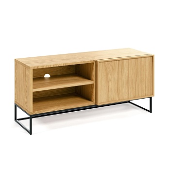 Тумба под ТВ Taiana с дубовым шпоном и стальным каркасом 112 x 51 см La Forma (ex Julia Grup)