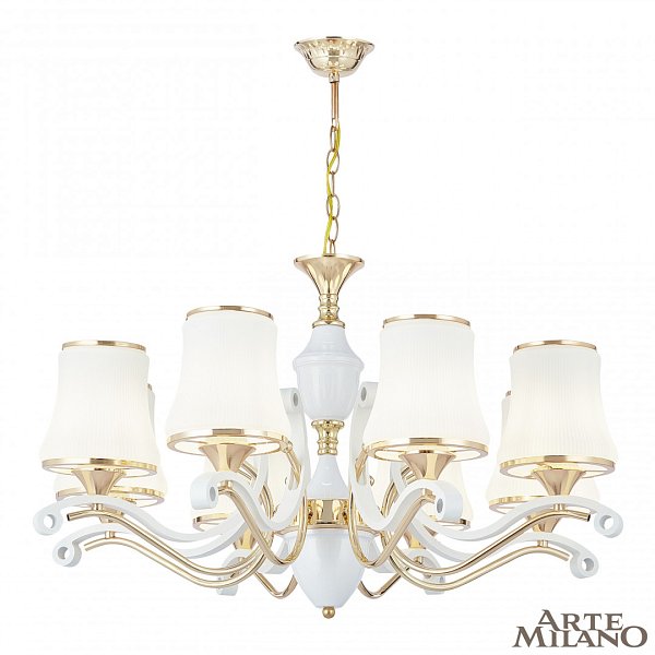 Люстра подвесная с плафонами 303987/8 Wh/Gd Arte Milano