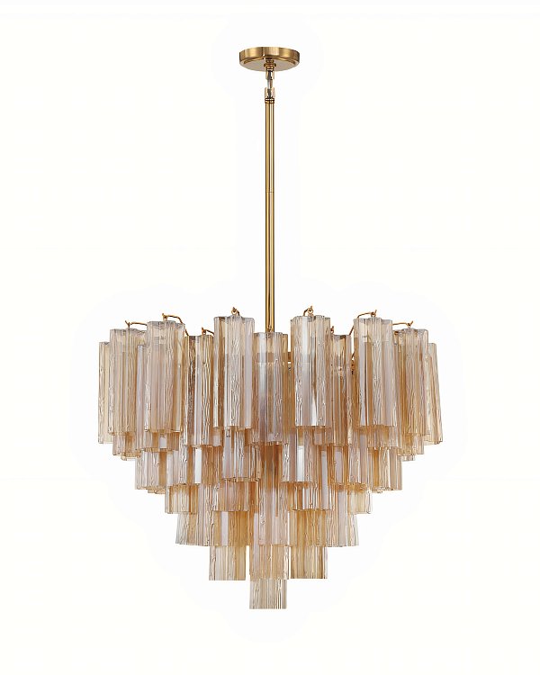 Люстра Толбот с янтарным стеклом Louvre Home LCH950924SWL