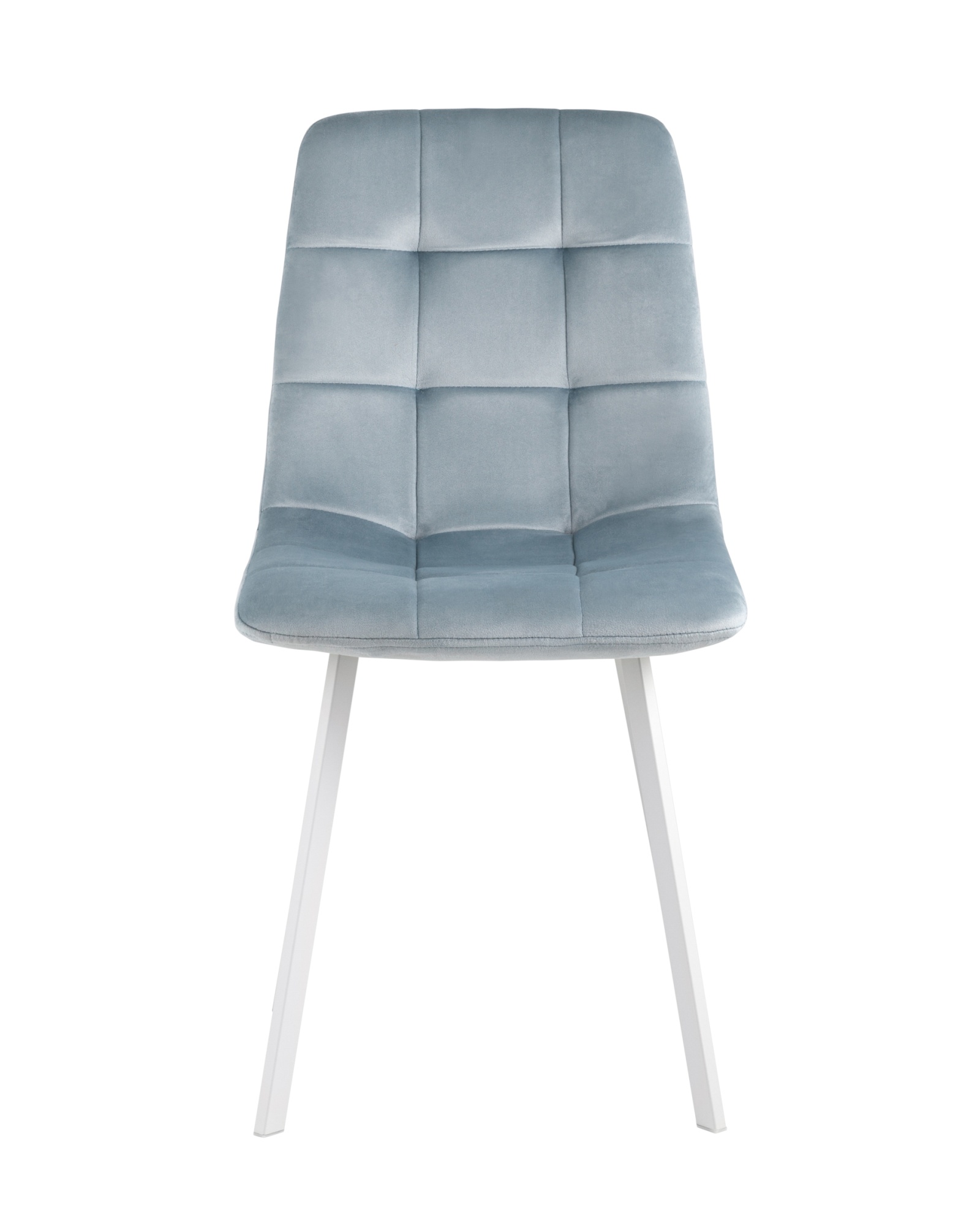 Стул Chilly велюр серо-голубой ножки белые 2 шт. Stool Group
