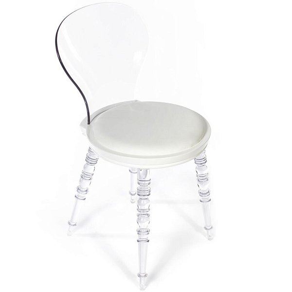 Стул Babel белый с прозрачными ножками Bradex Home FR 0058