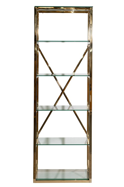Стеллаж стекло прозр/золото 60*40*180 Garda Decor GY-01000
