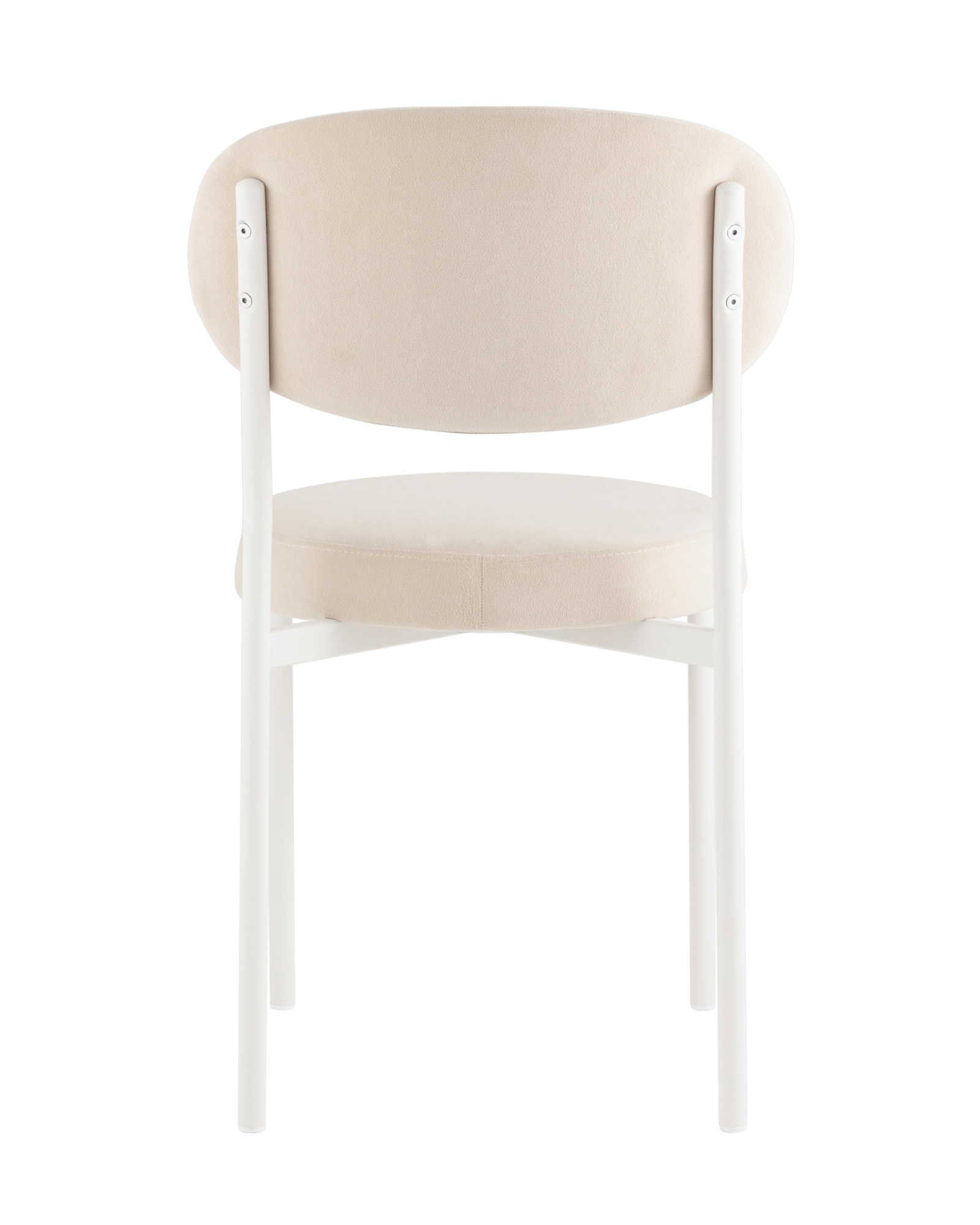 Стул Бриф SN велюр молочный каркас белый муар Stool Group