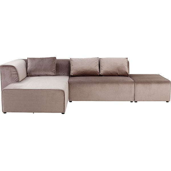 Диван угловой левосторонний Infinity Velvet Taupe Left KARE 84023