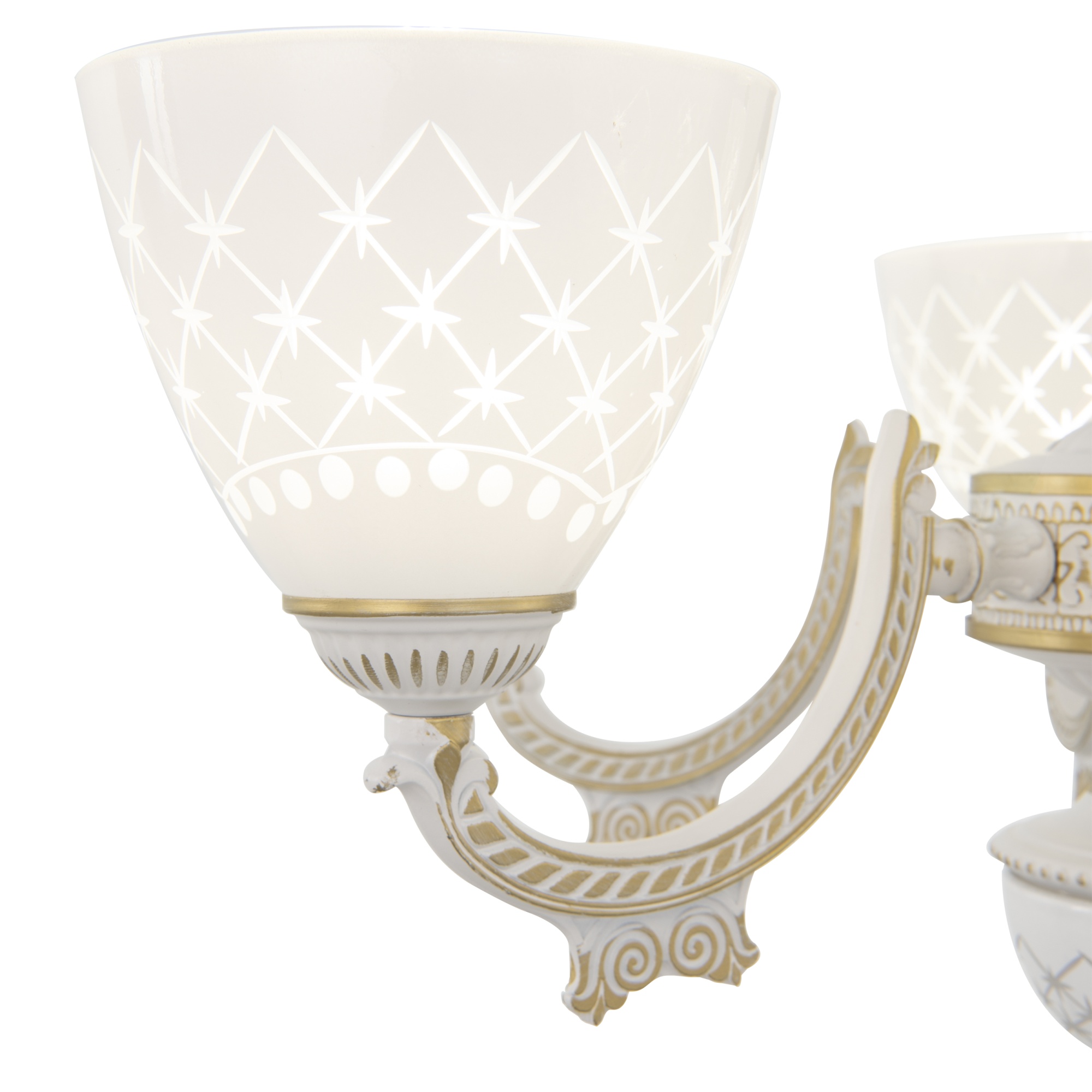 Люстра с плафонами 343837/6 WT+G Arte Milano