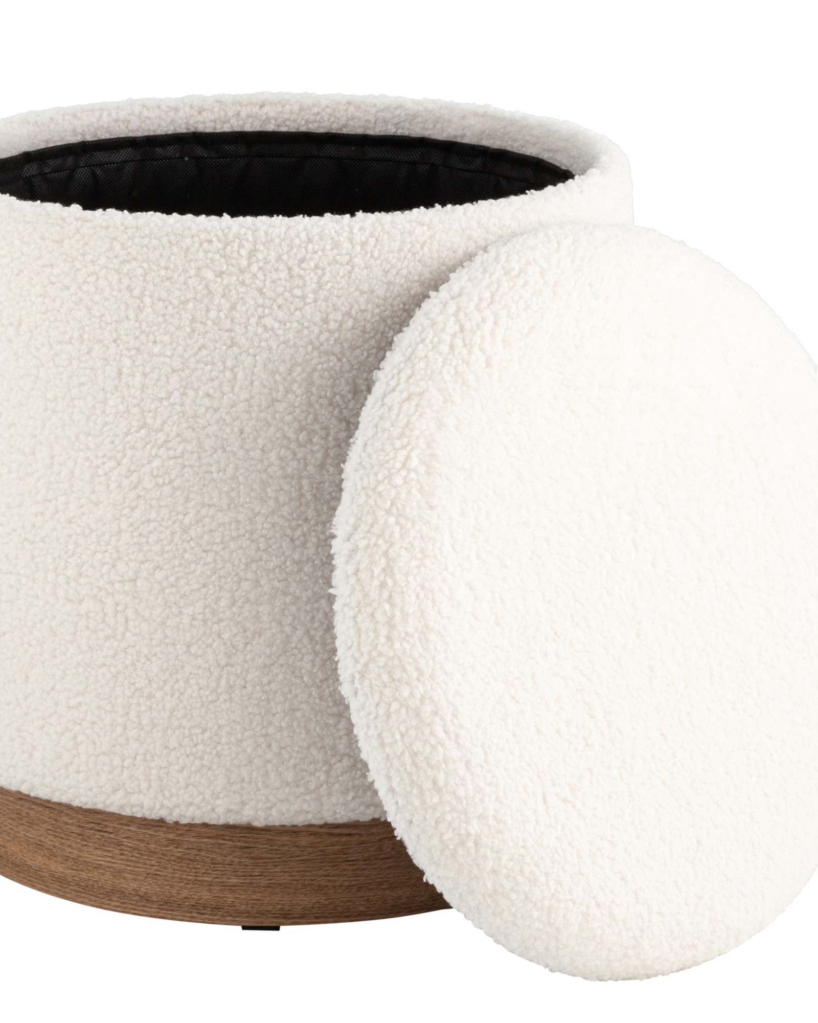 Пуф с ящиком Холли S тедди белый Stool Group