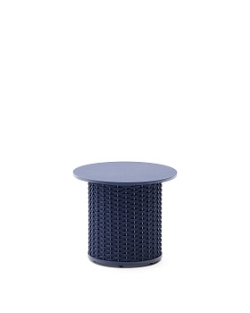Уличный приставной столик Sedalis из алюминия и веревки синего цвета Ø50 см La Forma (ex Julia Grup)