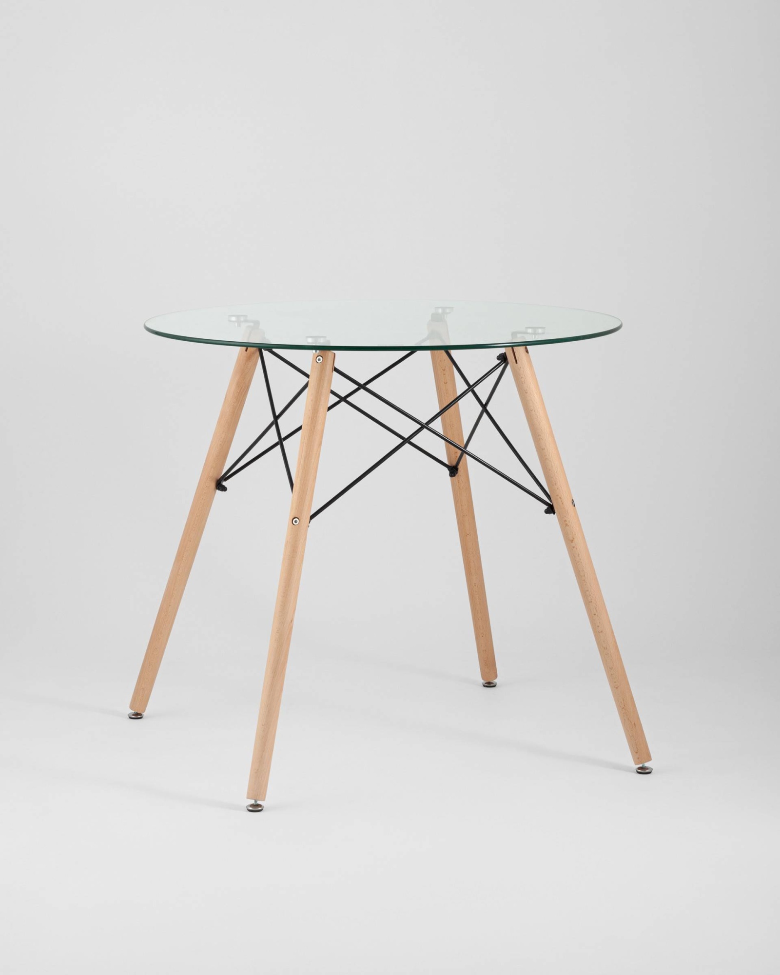 Стол Eames DSW NEW D80 стеклянный Stool Group