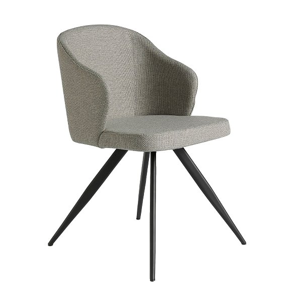 Стул F3208-GRIS /4057 черные ножки Angel Cerda