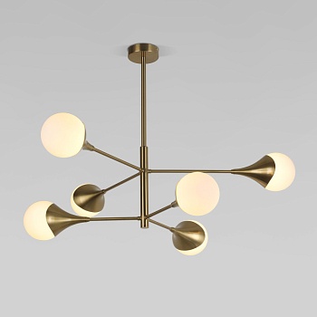 Люстра на штанге Eurosvet 60168/6 латунь