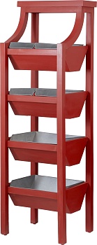 Стеллаж интерьерный Ретро Glasar 83494-RED