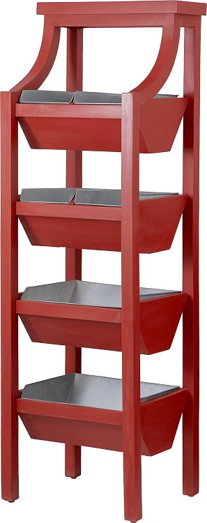 Стеллаж интерьерный Ретро Glasar 83494-RED