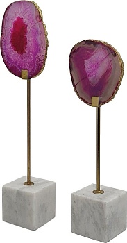 Декор настольный Агат, набор Glasar 82944-PINK-SA