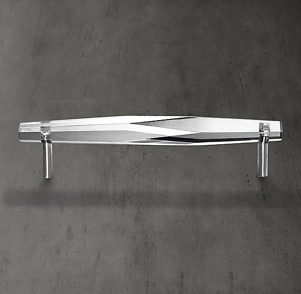 Ручка-скоба Restoration Hardware Camden Crystal L.15.2 Polished Chrome