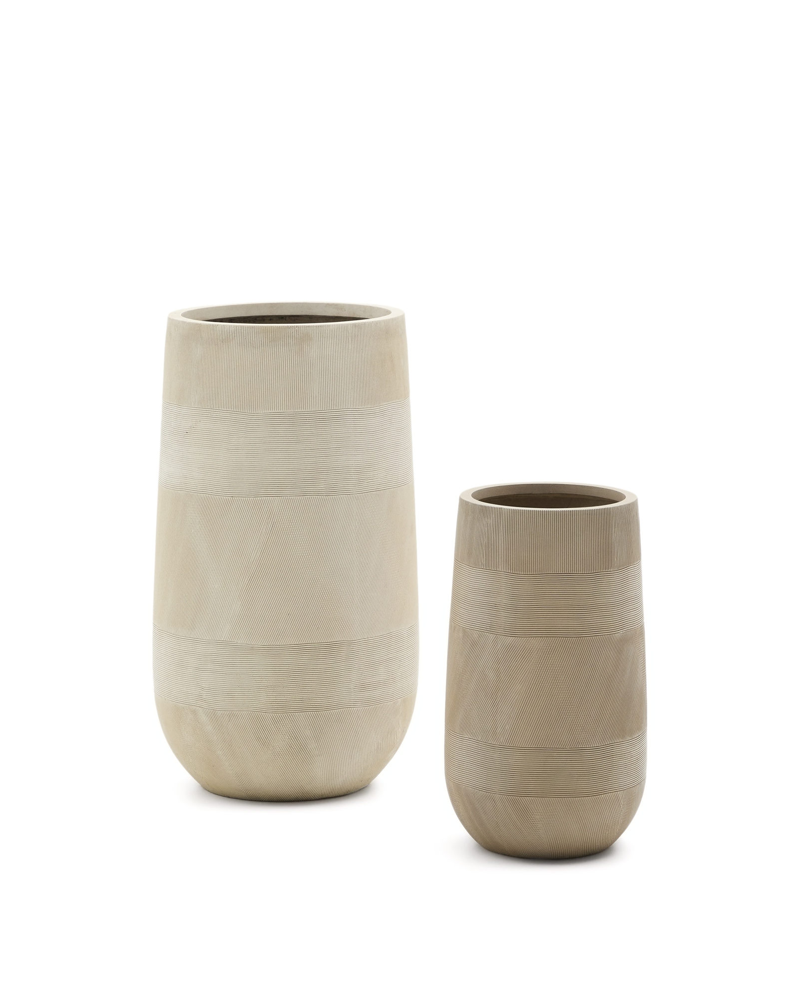 Набор из 2 кашпо Tival из песчаника бежевого цвета Ø 45 см La Forma (ex Julia Grup)