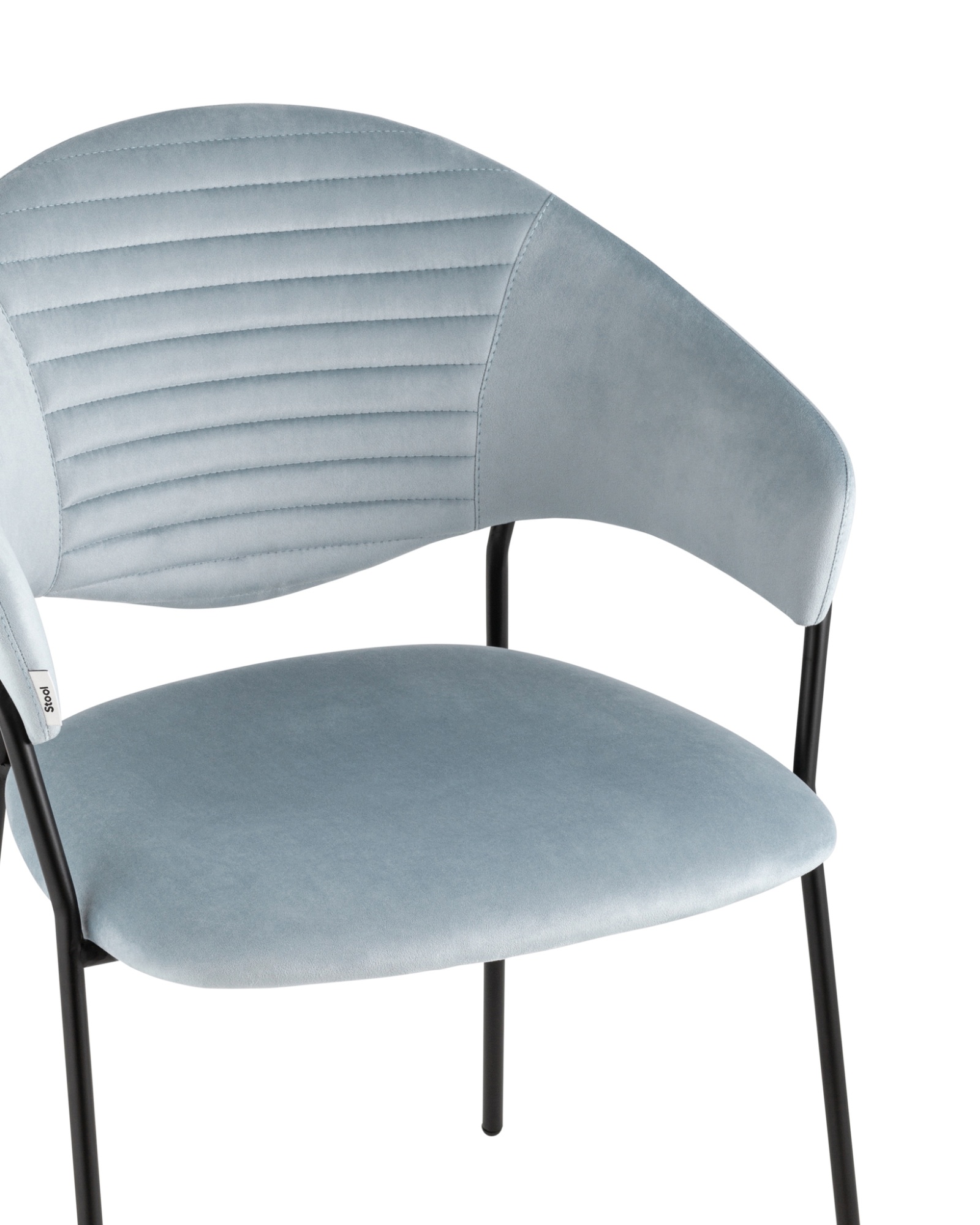 Стул Алексис велюр пыльно-голубой Stool Group