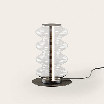 Настольная лампа Vitree черный металл/ прозрачный плафон Aromas del Campo