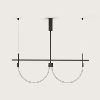 Подвесной светильник Cram 2L черный металл Aromas del Campo