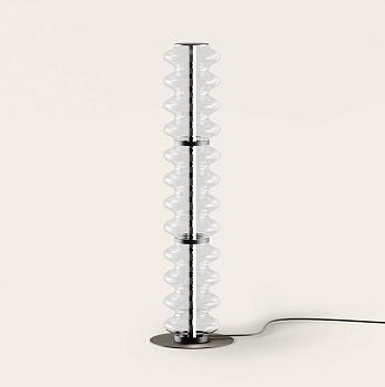 Торшер Vitree черный металл/ прозрачный плафон Aromas del Campo