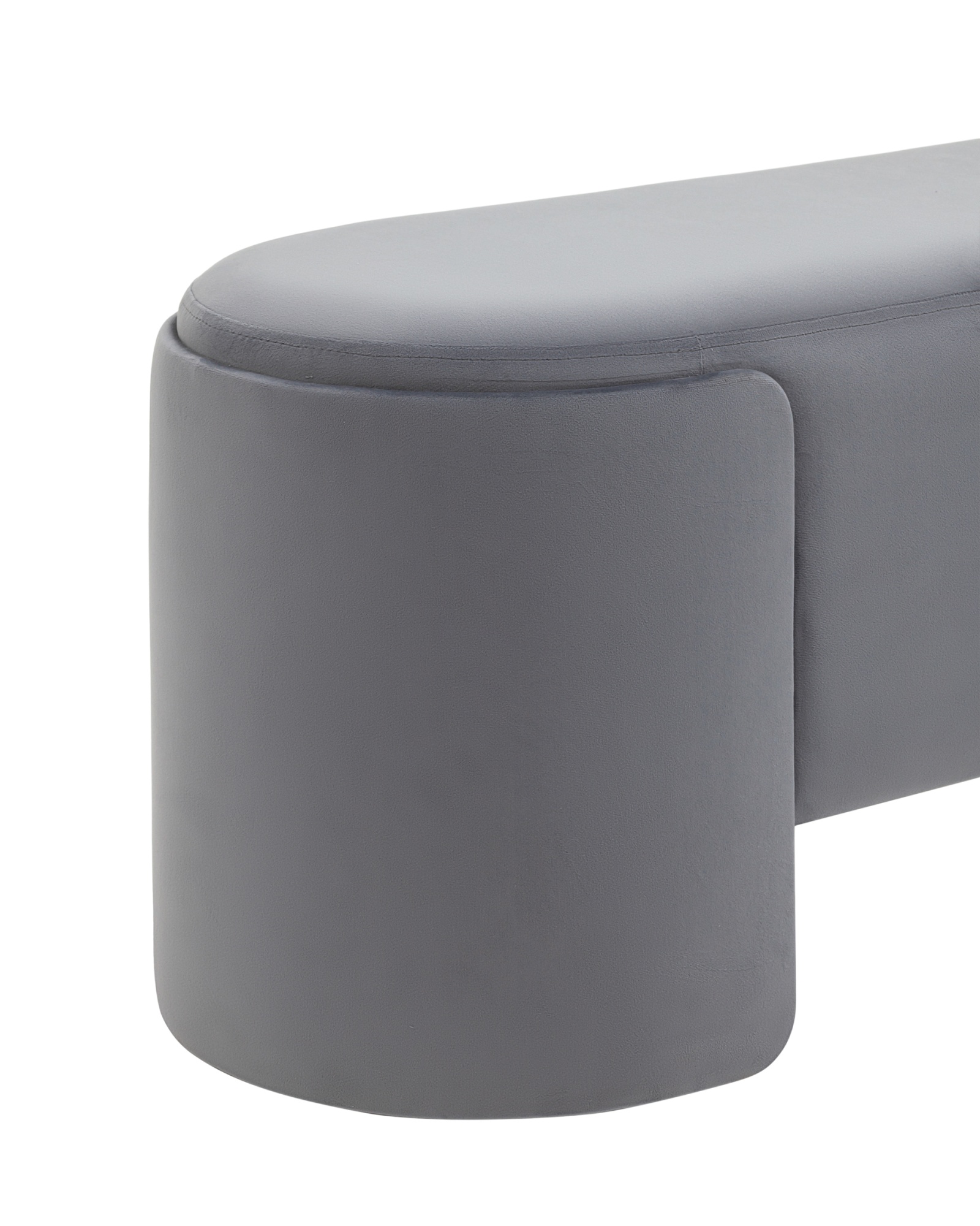 Банкетка Taks велюр серый Stool Group
