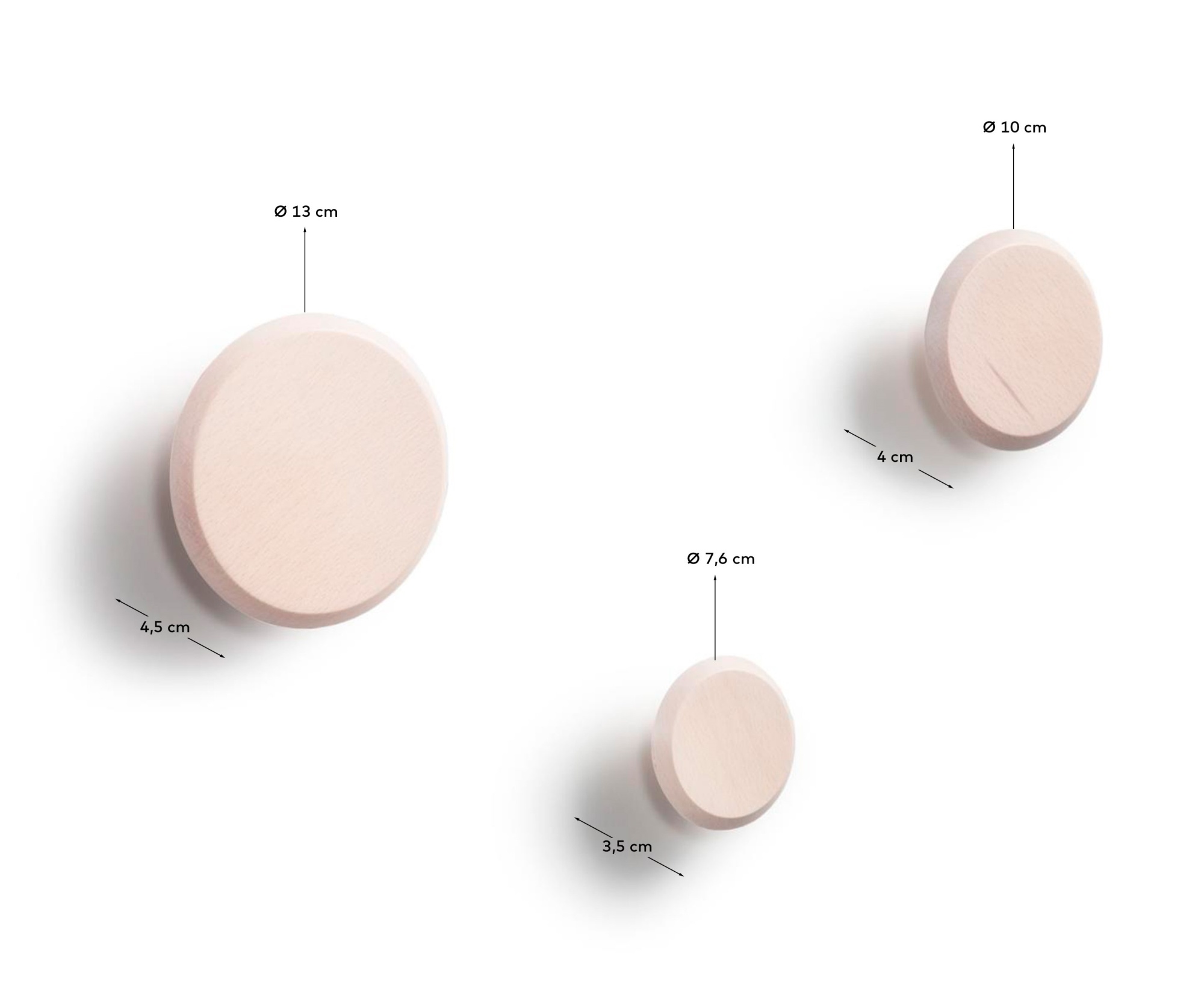 Набор вешалок Nadua натуральный La Forma (ex Julia Grup)