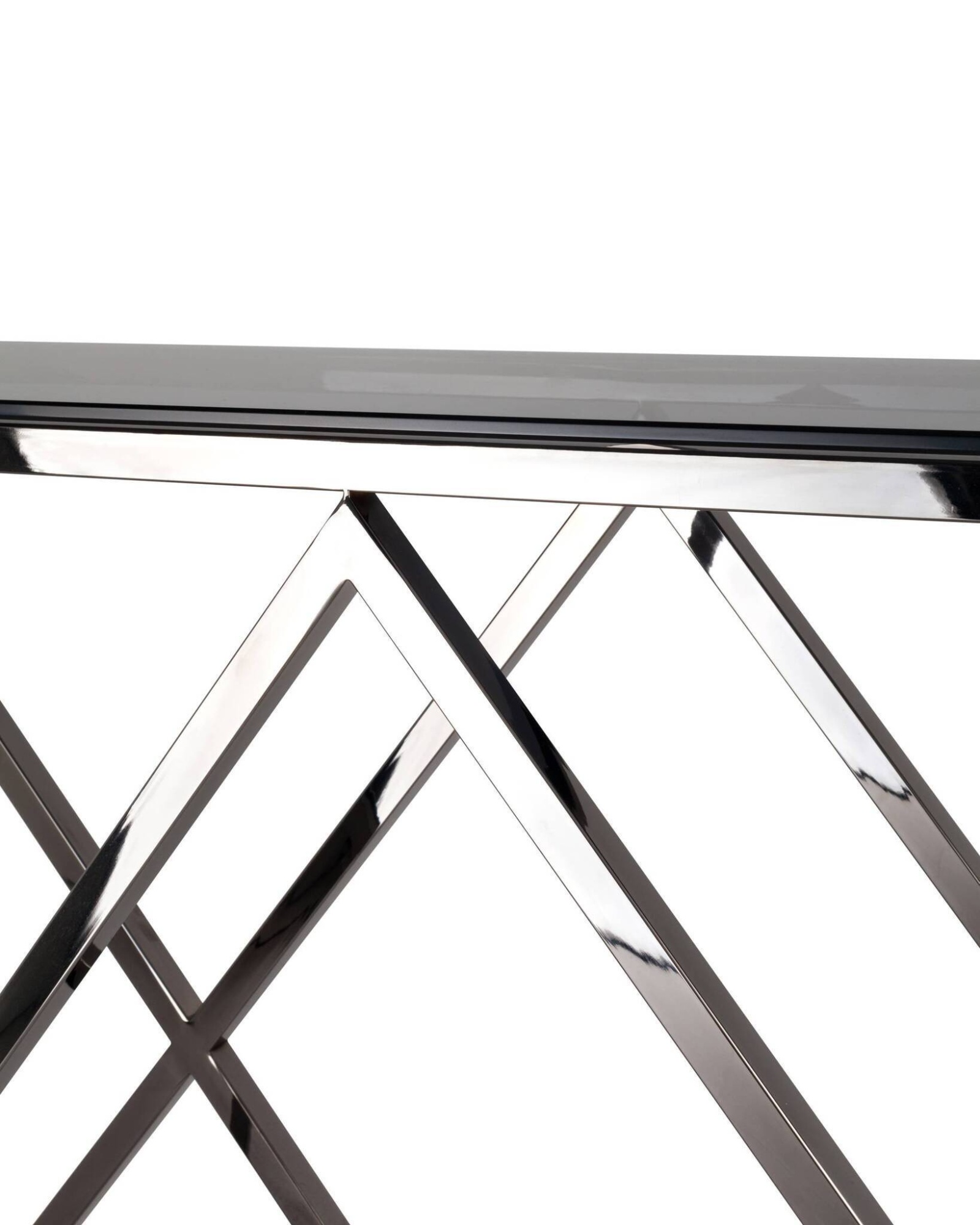 Консоль ИНСИГНИЯ 115*30 сталь темный хром стекло smoke Stool Group