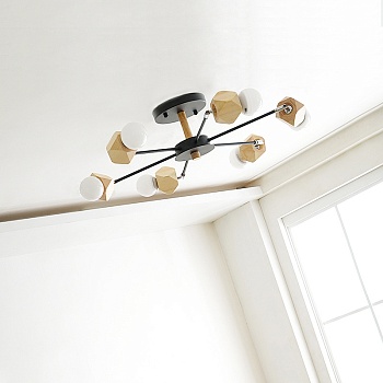 Люстра на штанге JX D78 Black by ImperiumLoft