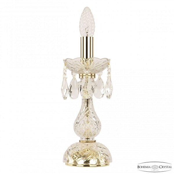 Настольная лампа с хрустальными подвесками 105L/1-27 G Bohemia Ivele Crystal