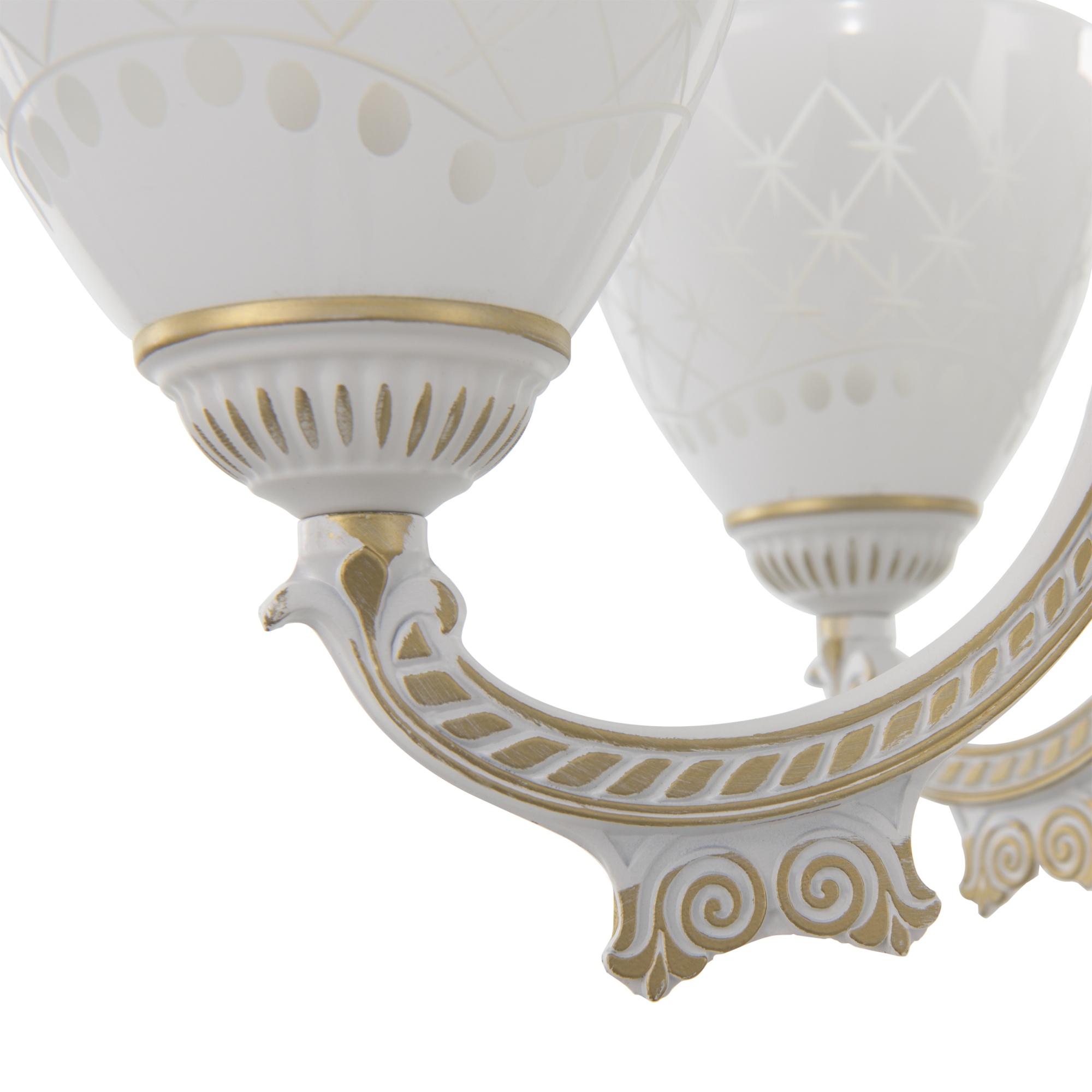 Люстра с плафонами 343837/8 WT+G Arte Milano