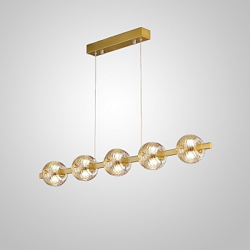 Реечный, рядный светильник SEMUND LONG L100 Brass by ImperiumLoft