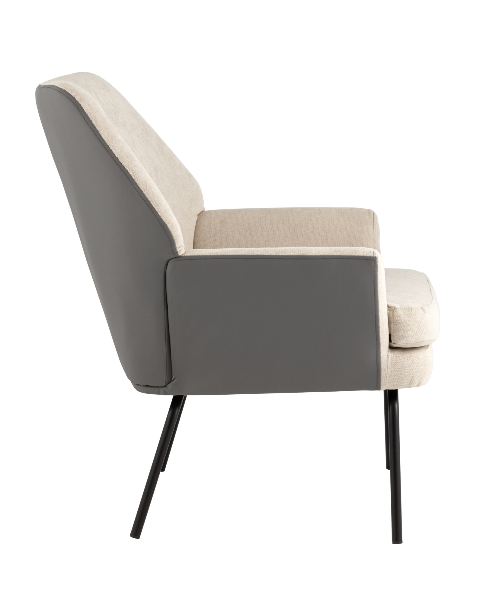 Кресло Харви бежевый с серой экокожей Stool Group