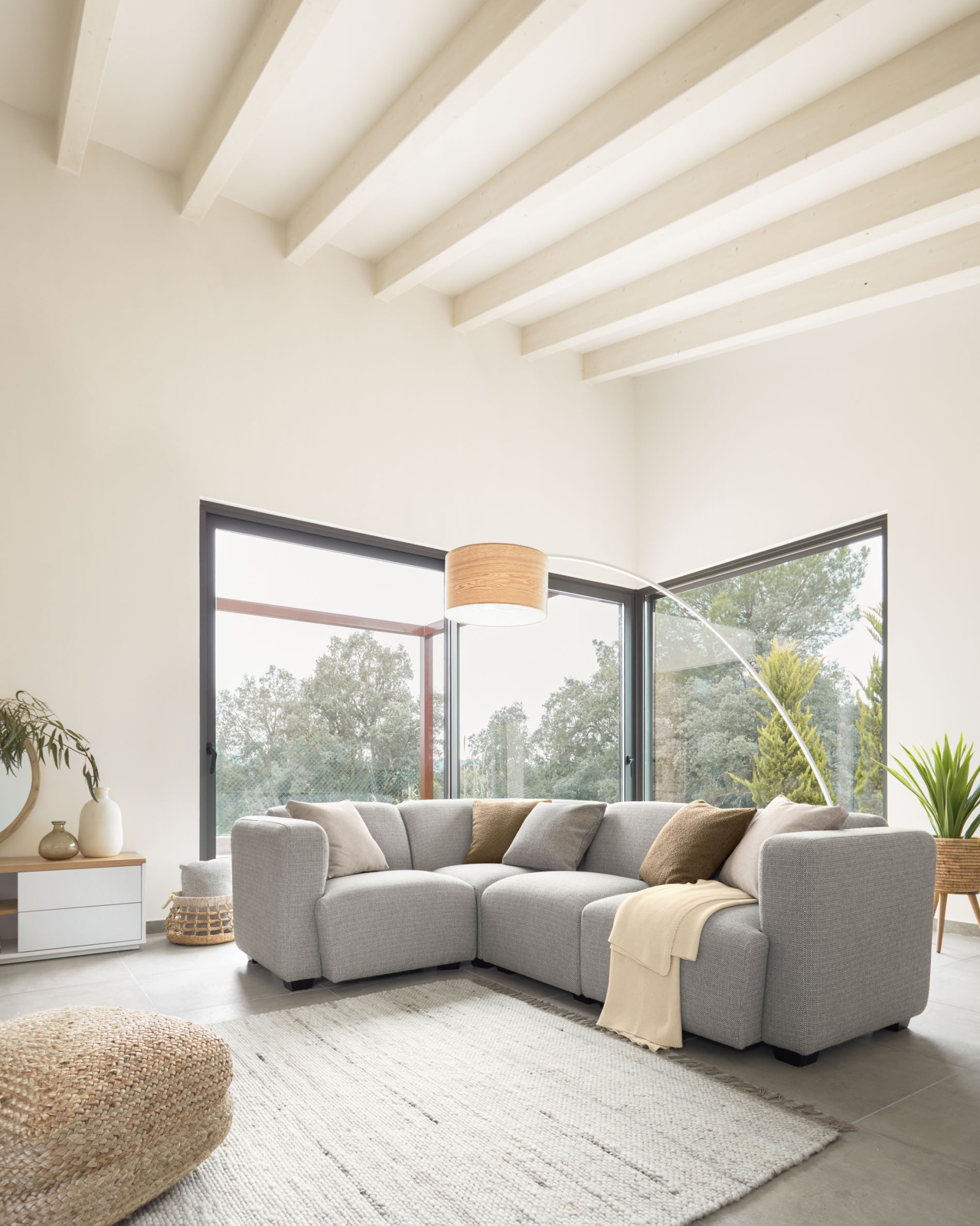 Круглое зеркало Alum из массива минди 80 см La Forma (ex Julia Grup)