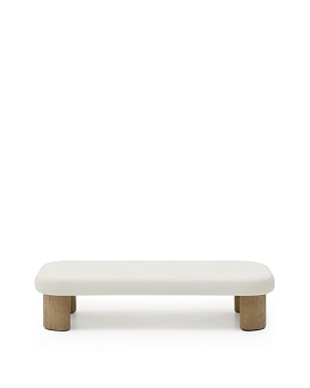 Журнальный столик Labra из цемента и акации 140 x 70 см La Forma (ex Julia Grup)