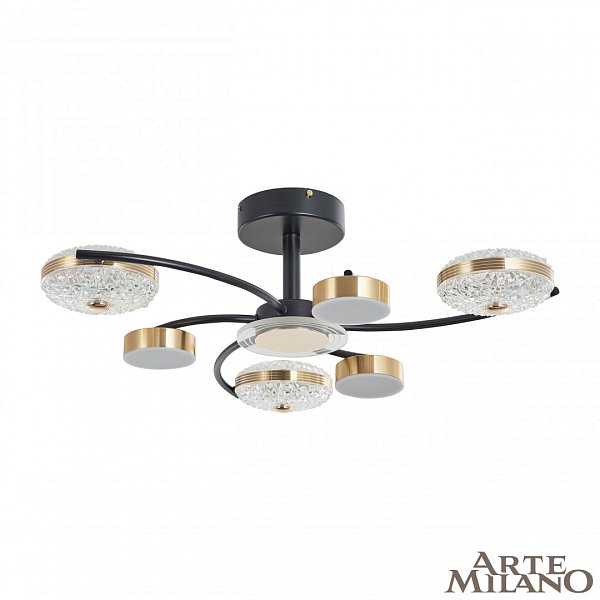 Люстра светодиодная 279169/3+3 BK/GD Arte Milano