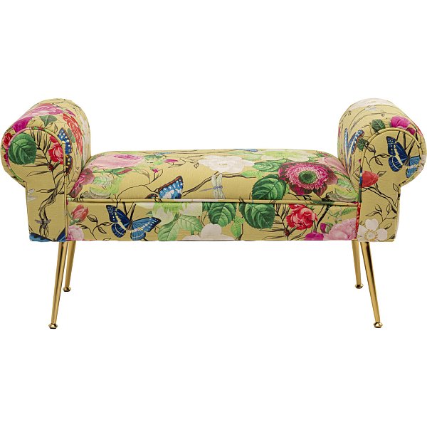 Скамья Wing Flower Fever Yellow 100cm KARE 71152