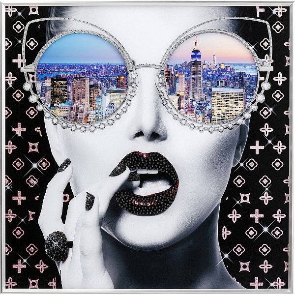 Картина в раме NY View 80x80 см KARE 56414