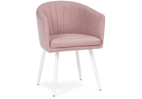 Стул Woodville Валета пыльно-розовый /  белый 504206