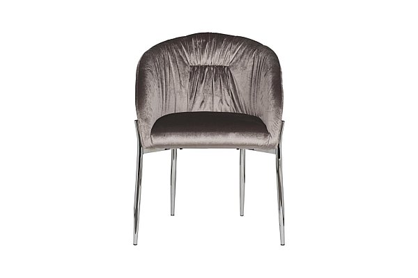 Стул велюровый серо-бежевый Garda Decor GY-DC8173-GBG