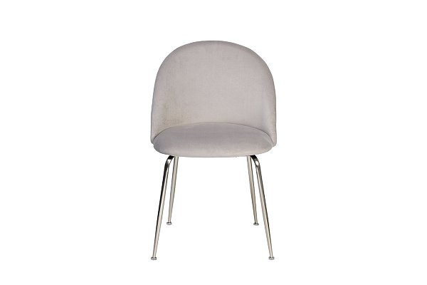 Стул велюровый серый/хром Garda Decor 30C-301-1S GRE
