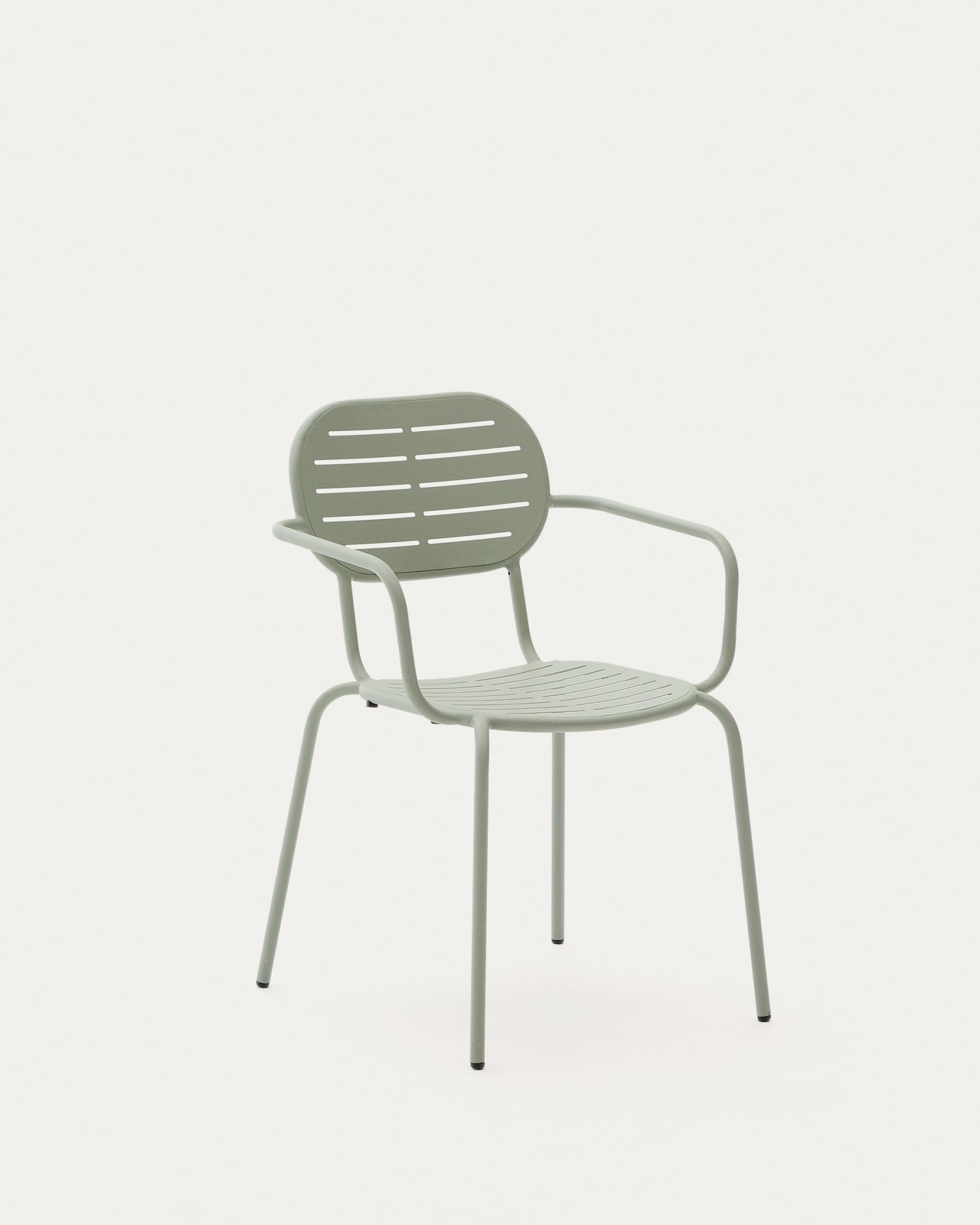 Уличный стул Brai с подлокотниками из оцинкованной стали бирюзового цвета La Forma (ex Julia Grup)