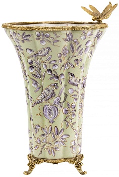 Ваза со стрекозой Glasar 31G1755/A1159HC/HLG1435