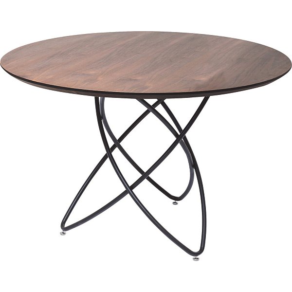 Стол Molekular Walnut Black Ø120 см KARE 87959