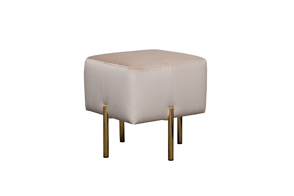 Пуф Mario вельвет экрю Velv ECRU 42*42*44 Garda Decor MARIO-Velv ECRU