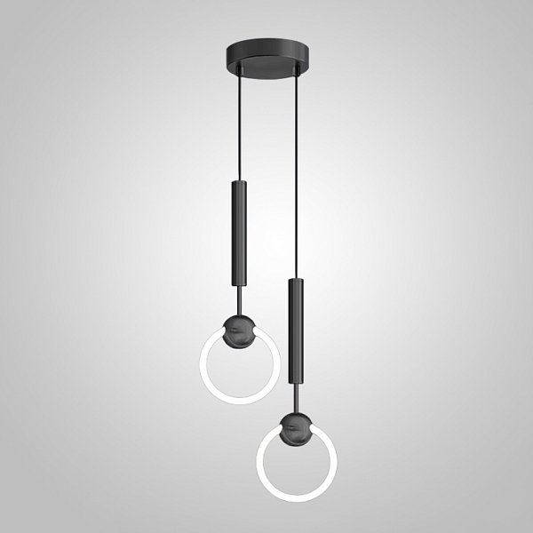 Подвесной светильник FINNUR RING DUO D15 Black by ImperiumLoft