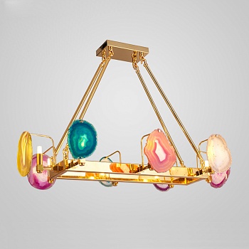 Люстра на штанге AGATE 4 Multicolored 8 Frame by ImperiumLoft