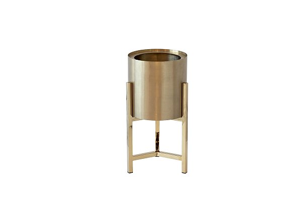 Кашпо металлическое на подставке (золото) Garda Decor 13RXFP3105M-GOLD