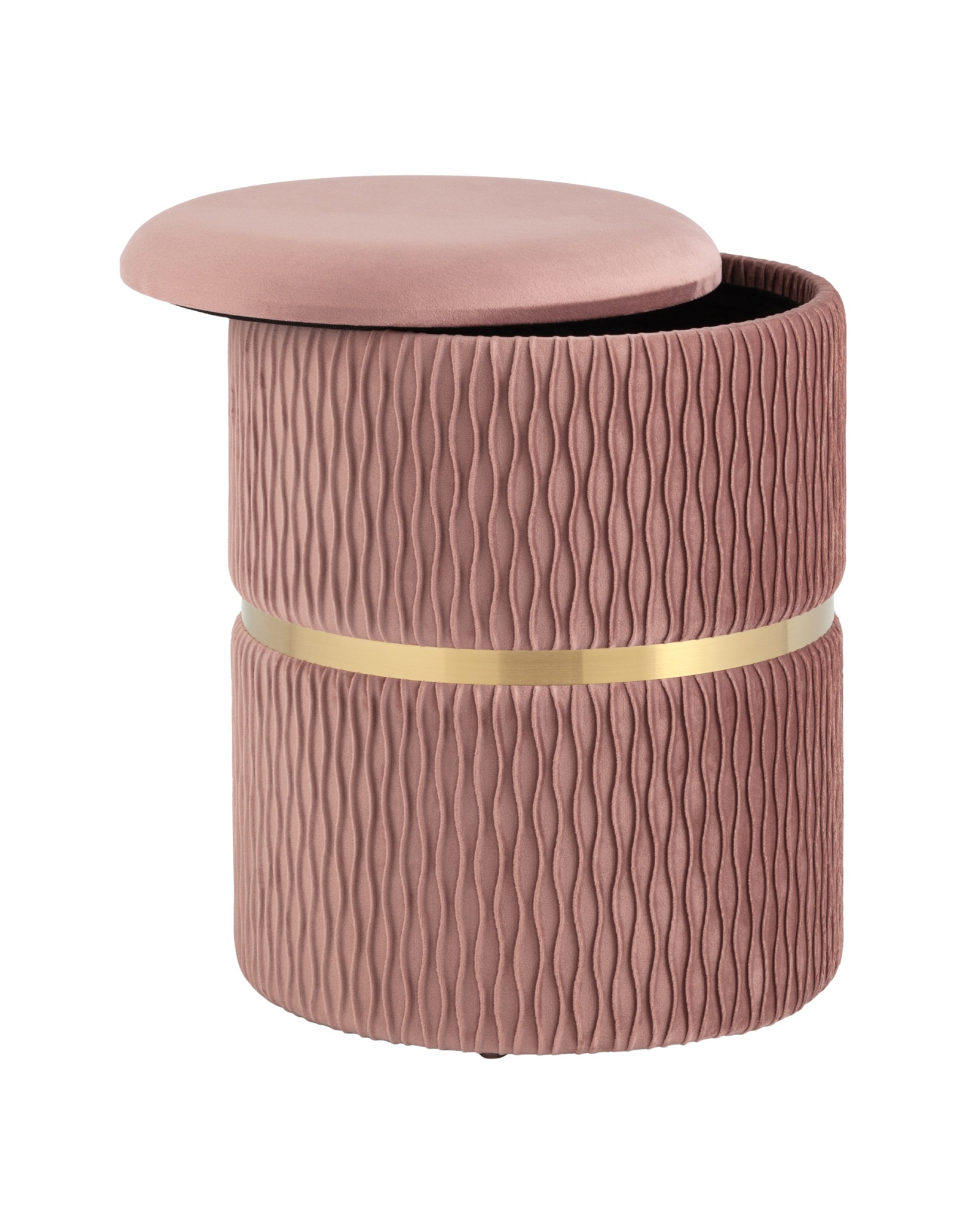Пуф Джесси с ящиком велюр розовый Stool Group
