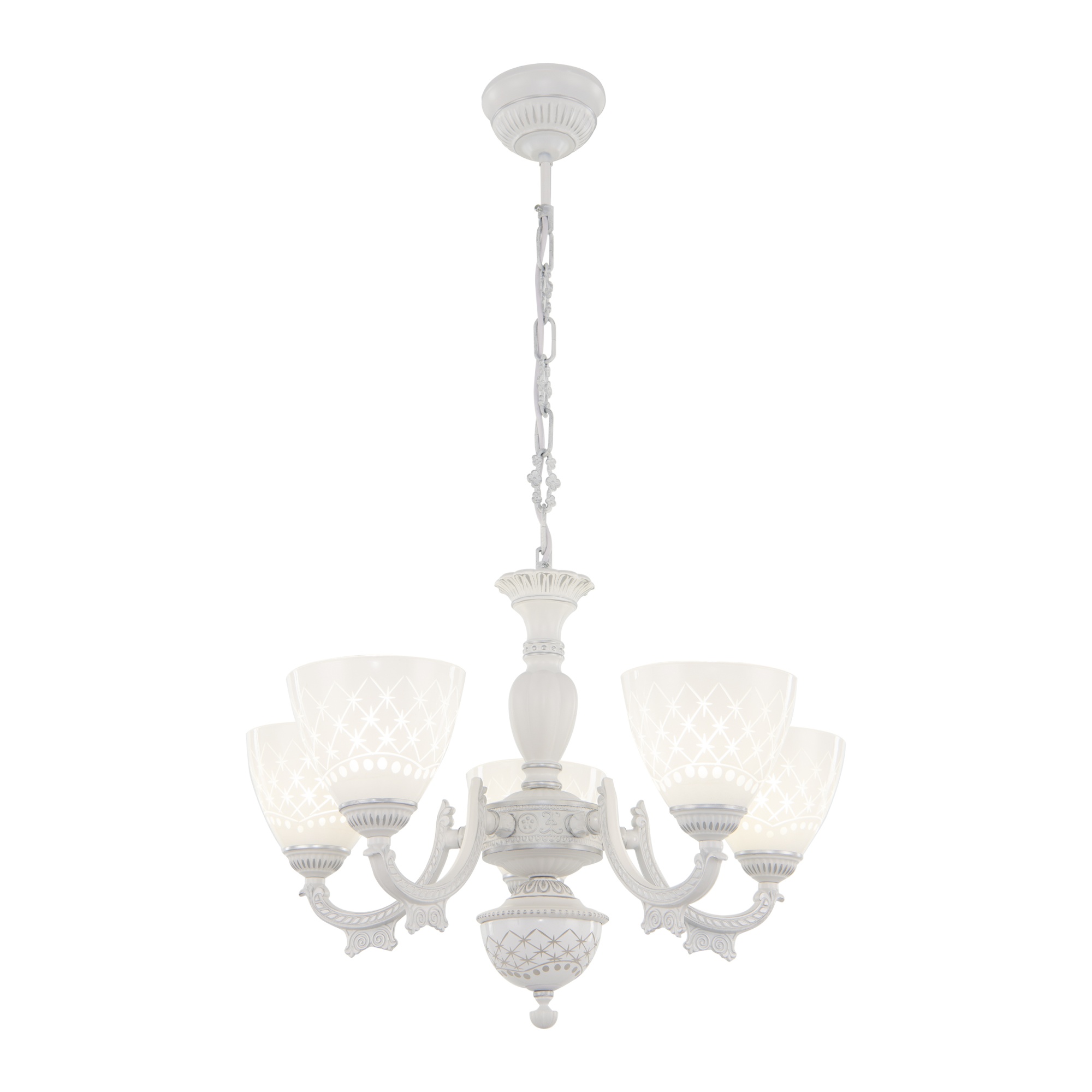 Люстра с плафонами 343837/5 WT+SL Arte Milano